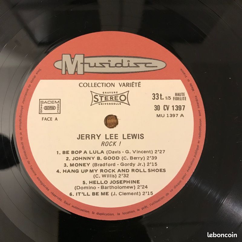 Vinyles jerry lee lewis 30 cv 1397 collector (image 3)