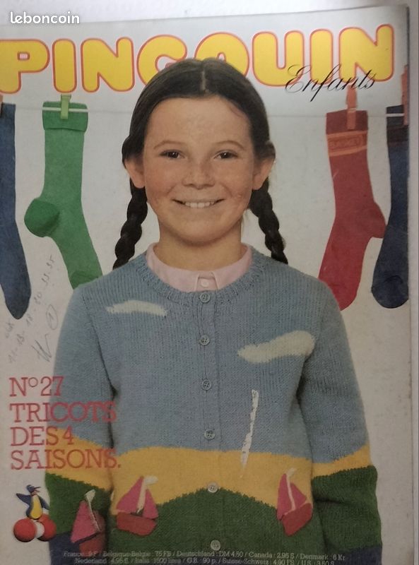 Catalogue Ancien Pingouin N°100 – Hiver 1987 – Modèles Tricot Laine Vintage – Occasion Collection