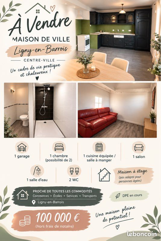 Maison 5 pièces 80 m² · à Ligny-en-Barrois · 80 m² · 100 000 €