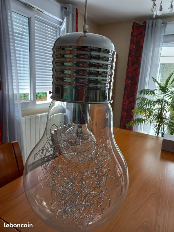 Lustre moderne ampoule hauteur 45 cm diamètre 85 (image 5)