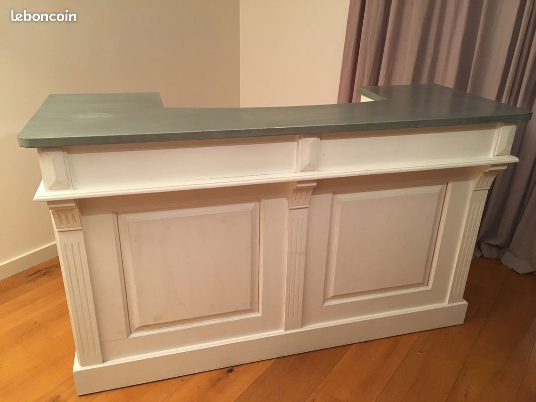 Meuble bar comptoir en pin massif (image 1)