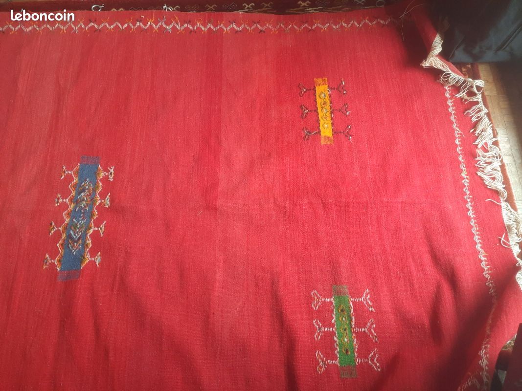 Très grand tapis/ tenture mur péruvien tissé main (image 2)