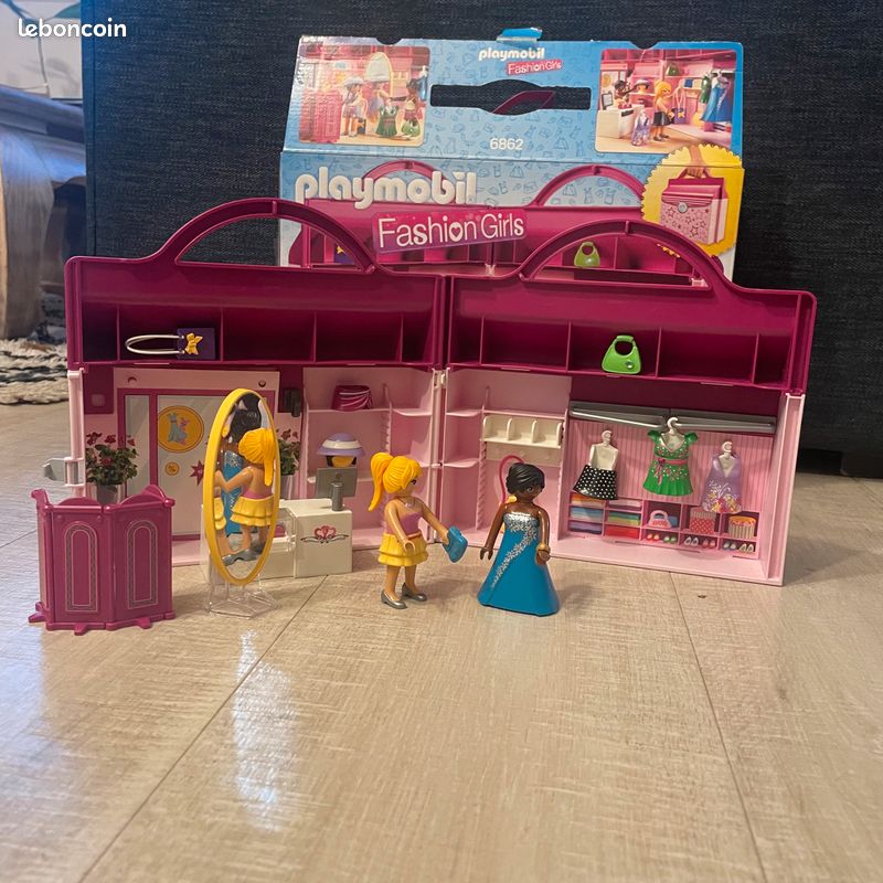 PLAYMOBIL 6862 Fashion girls - Magasin Transportable (image 1)