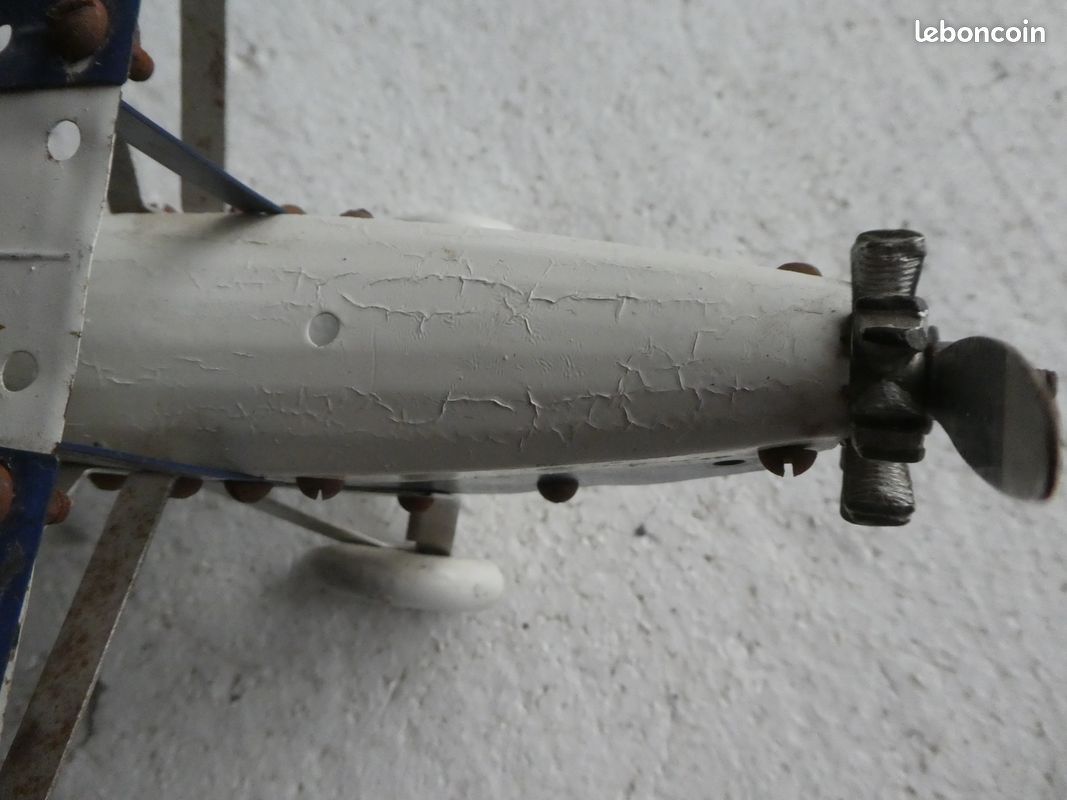 Ailes D'avion Meccano D'origine – 2 Ailes Ondulées Grises – Constructeur Avion