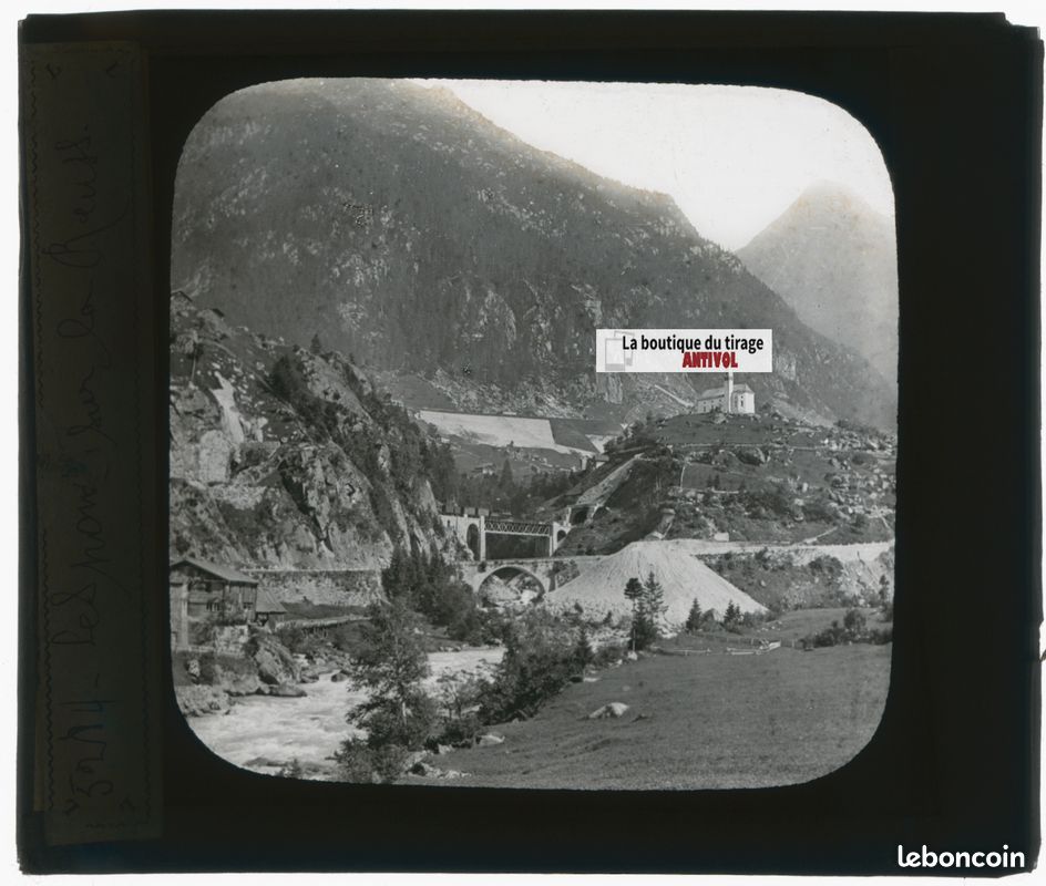 Plaque De Verre Positive Alpes Suisses - Photo Montagne 8,5x10 Cm - Début 1900