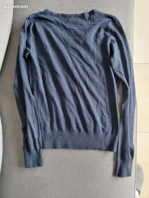 Pull léger femme taille XS (34) bleu marine marque in extenso