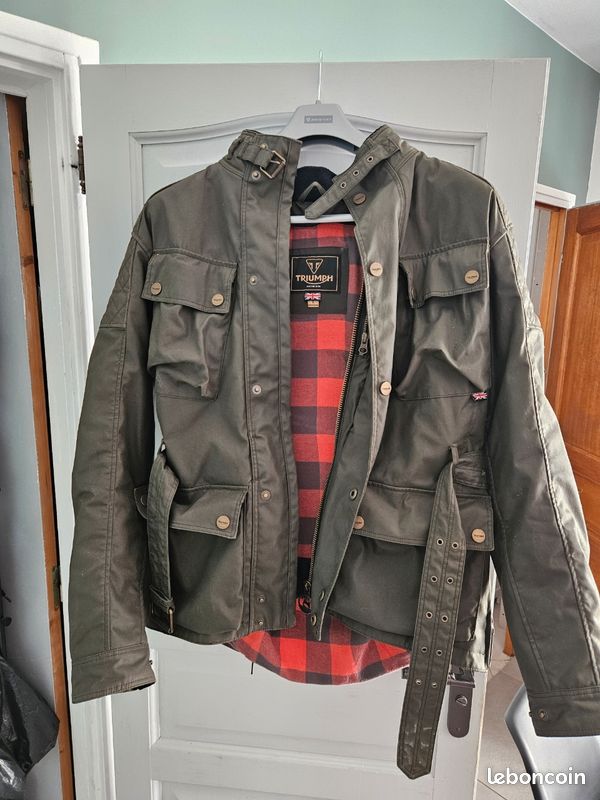Blouson triumph coton ciré Équipement moto