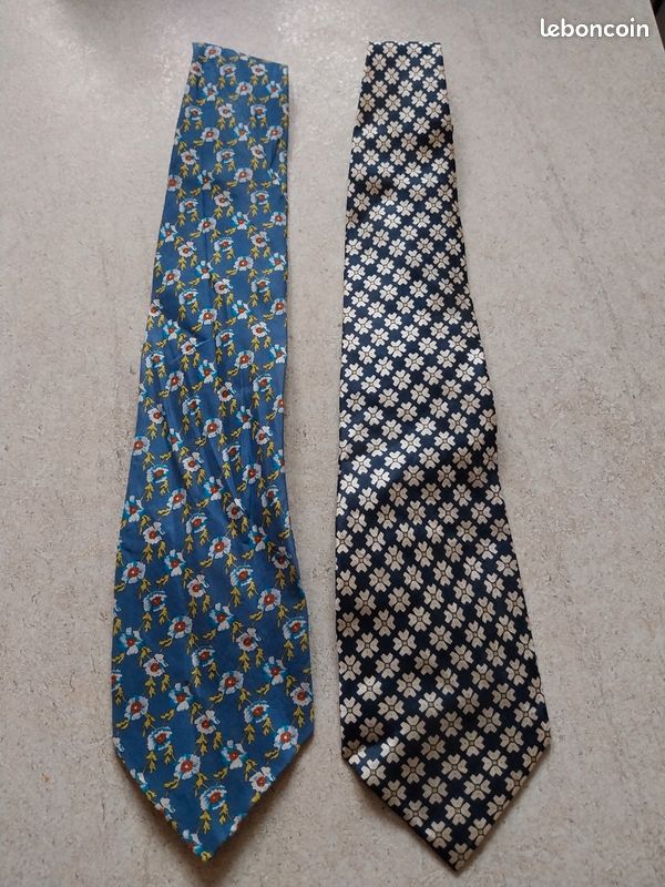 Lot De Cravates Vintage - Multicolore - Occasion - Pour Homme
