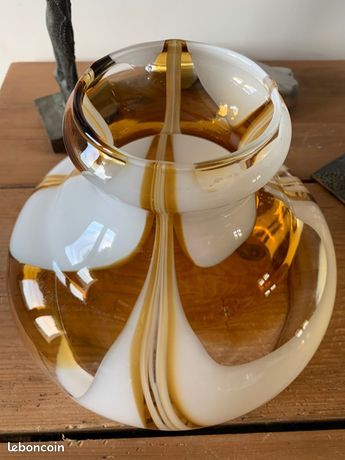 Lampe De Table Vintage En Verre De Murano Carlo Moretti – Années 70 – Pièce Rare Et Fonctionnelle