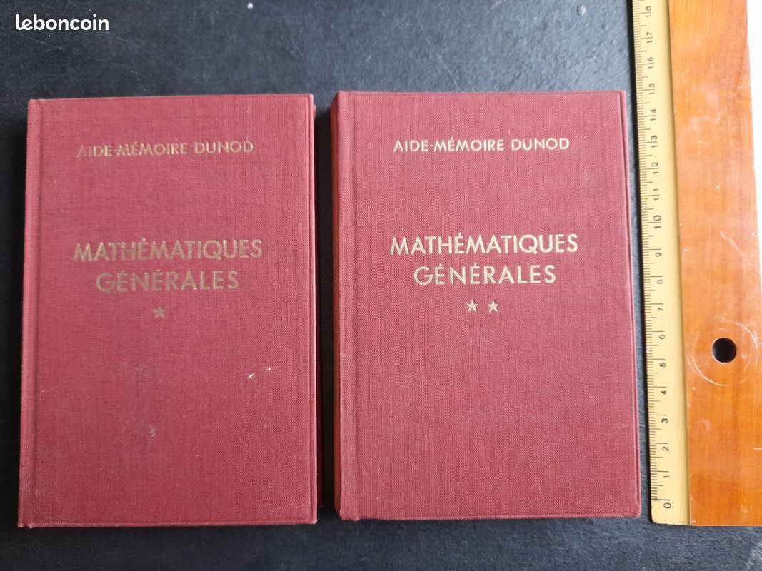 Livres Aide mémoire Dunod Mathématiques Générales en deux tomes (image 1)