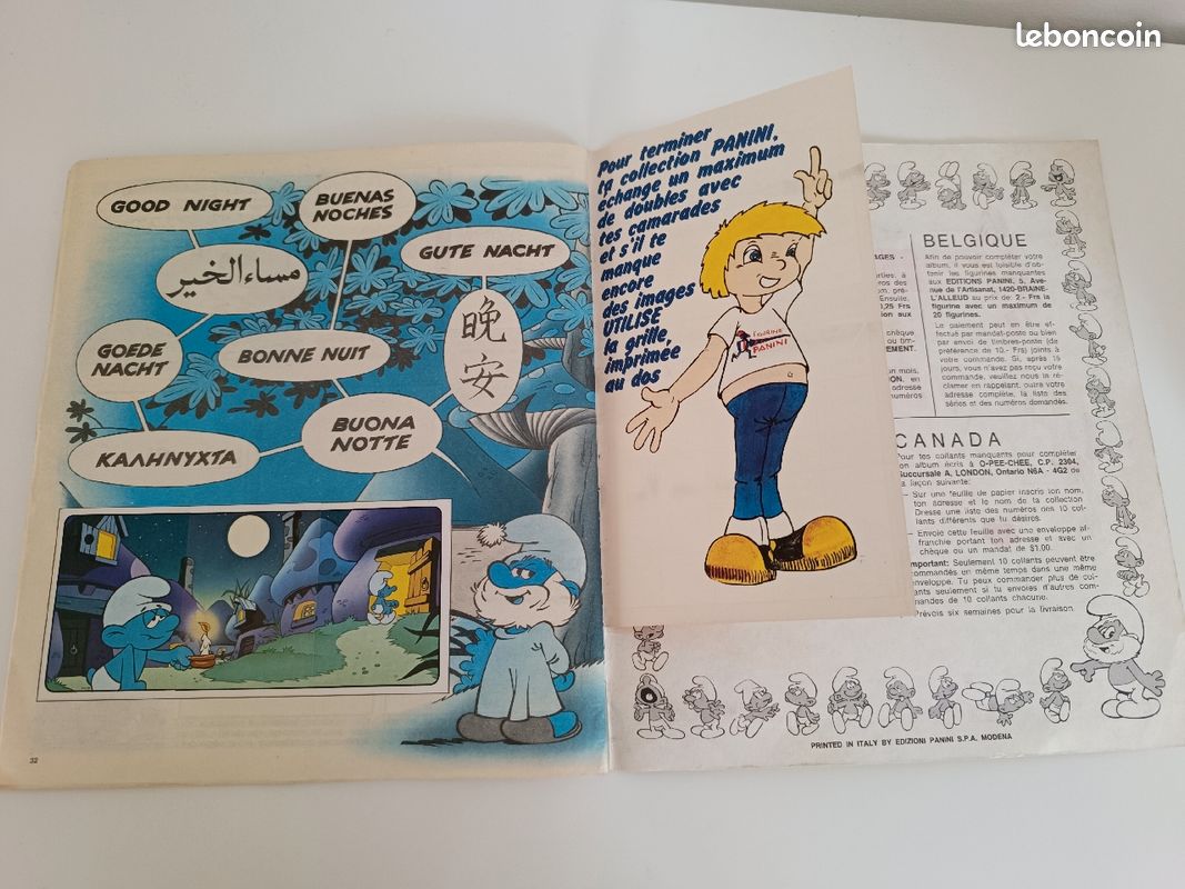 Rare vintage 1982 album panini Les Schtroumpfs supplément pif gadget (image 6)