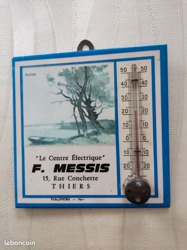 Thermomètre Métal Glacoide Pub Audiovisuel - 16,5 Cm - Tôle Vintage
