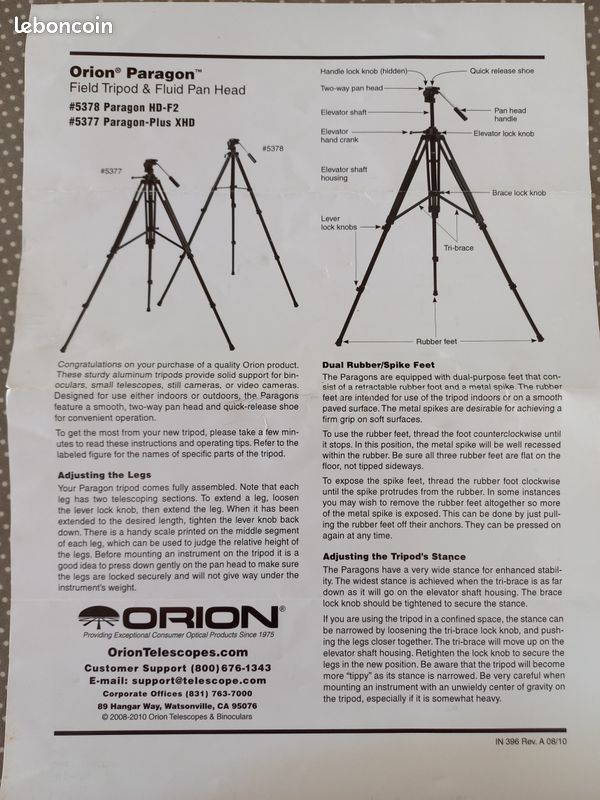 Jumelles astronomiques Orion 15×70 et trépier (image 2)