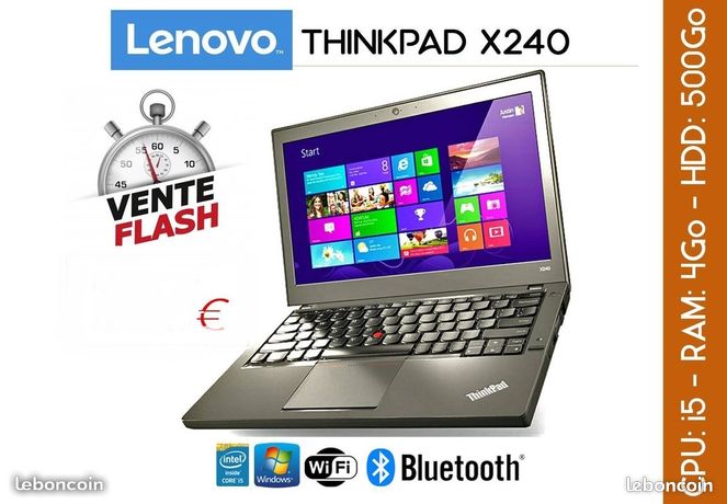 PC Portable Lenovo ThinkPad X240 I5 4ème Gén - 12,5" - Windows 10 - Housse Incluse