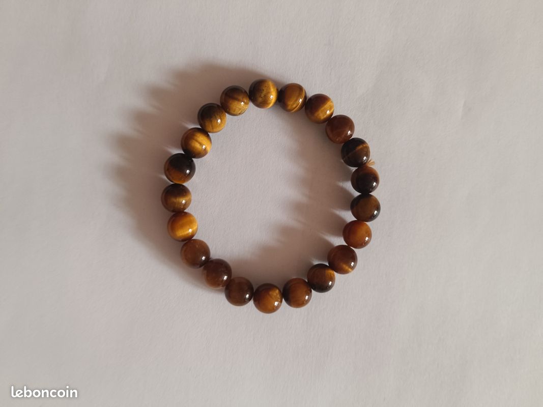 Bracelet extensible pierres naturelles en Œil de Tigre bijou