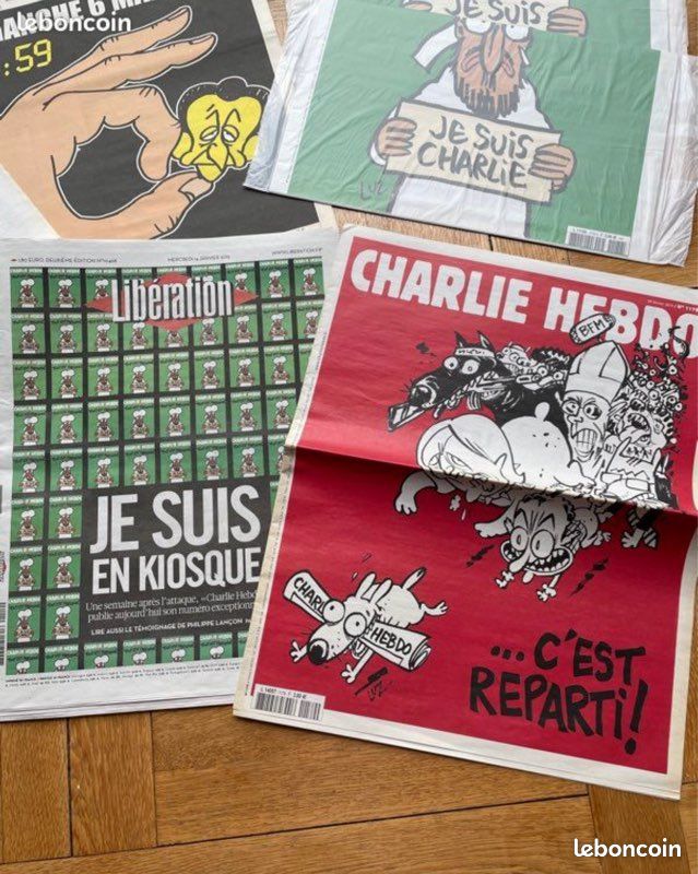 ✅ lot Charlie Hebdo -JE SUIS CHARLIE- 🥲 (image 3)