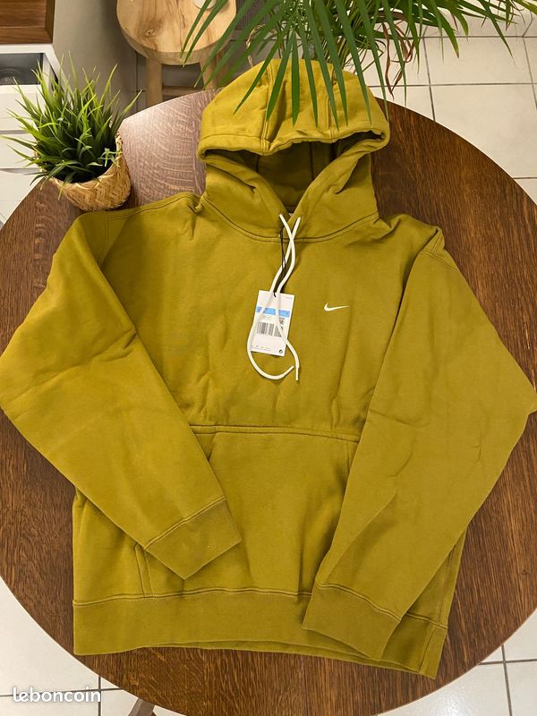 Sweat à capuche manches longues Nike Club Fleece Jaune Moutarde