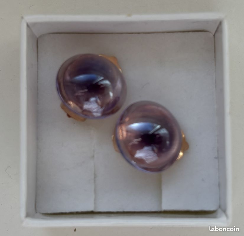 Parure bijoux en verre de Murano collier et boucles d'oreille (image 8)