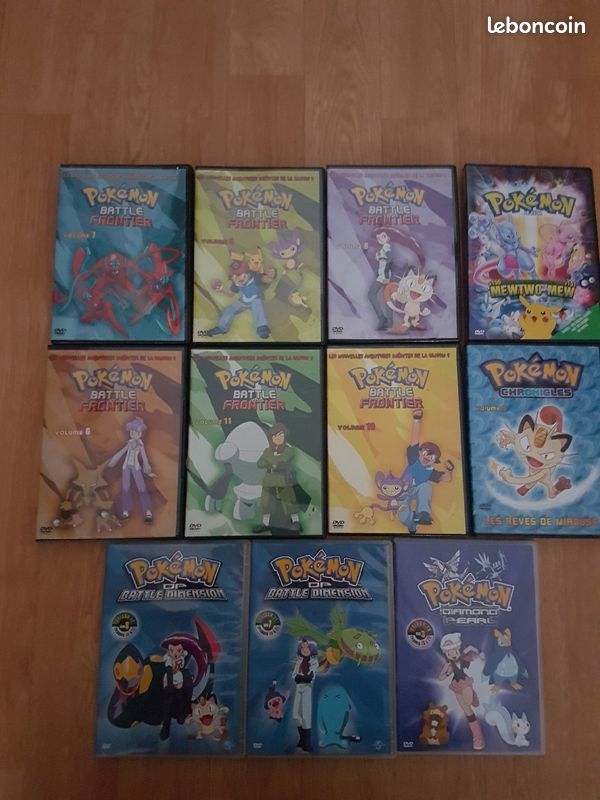 Lot de 11 DVD pokemon divers battle frontière et diamond perrl et autres (image 1)