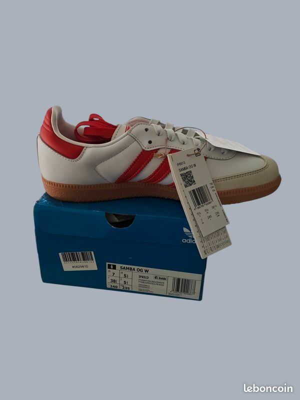 adidas gazelle silver green womens adidas Originals Samba Lt Crystal White / Dark Blue – Très Bien main image 1