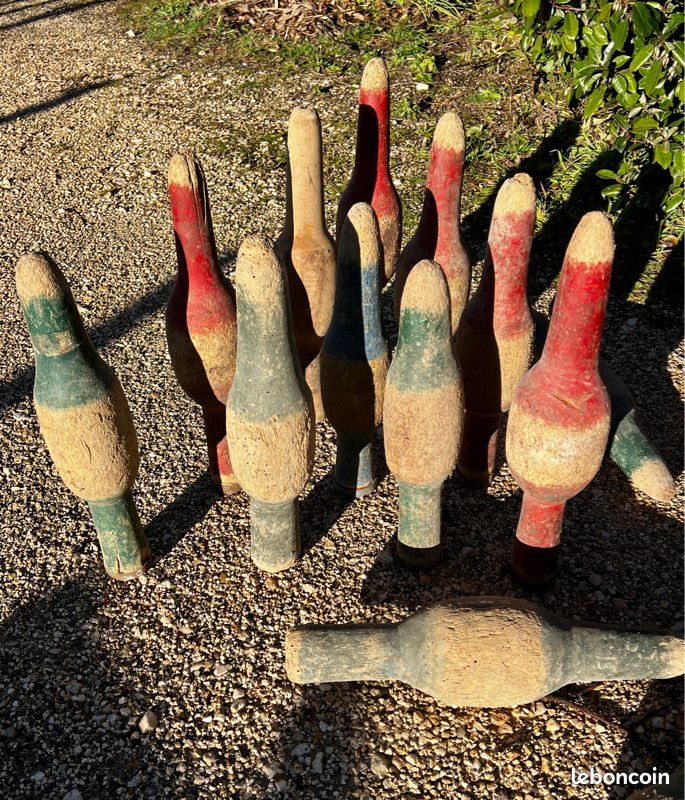 Ancien Jeu De Quilles En Bois À VENDRE! - FR