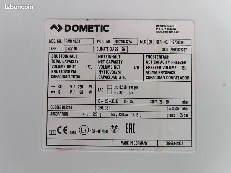 Couvercle, tiroir, légumes, réfrigérateur, dometic (image 3)