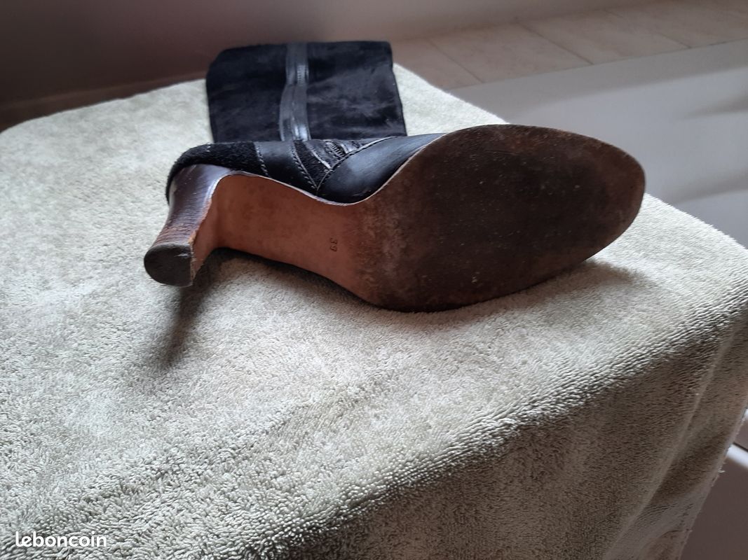 Bottes noires cuir (image 4)