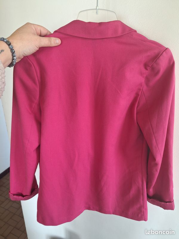 Robe blazer façon smoking - Rouge foncé - FEMME | H&M FR