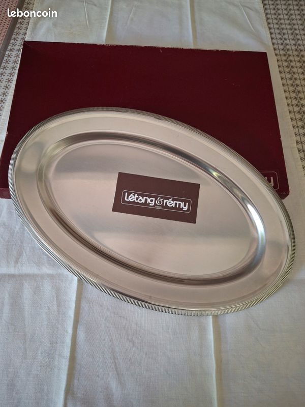 Grand Plat Ovale En Inox Letang Rémy – Qualité Pro – Occasion