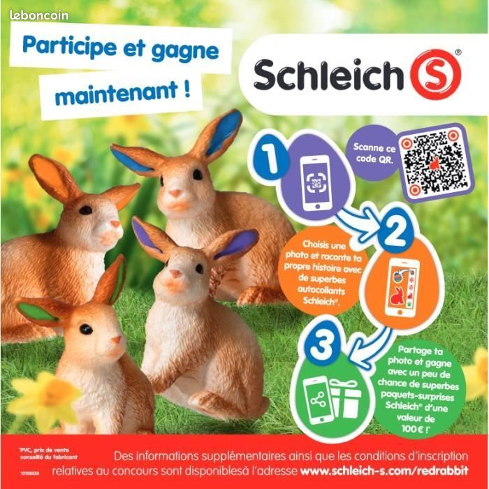 Figurine Âne de la ferme SCHLEICH - Peinte à la main - Pour enfants à partir de 3 ans (image 2)