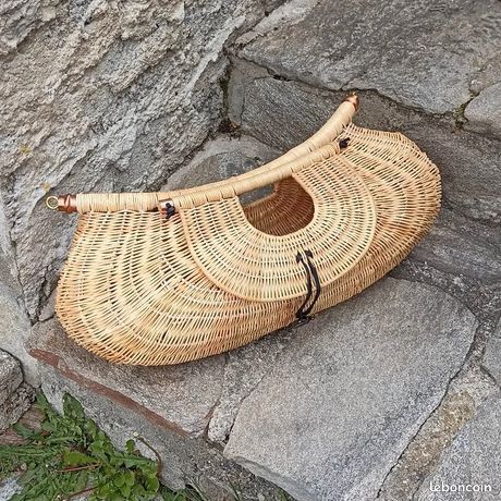 Panier tissé classique Vintge pêche truite créelle décoration