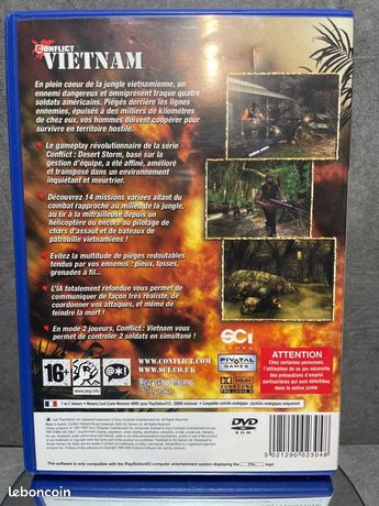 Lot De 2 Jeux PS2 : Conflict Vietnam & Conflict Zone - Version Française, état Correct