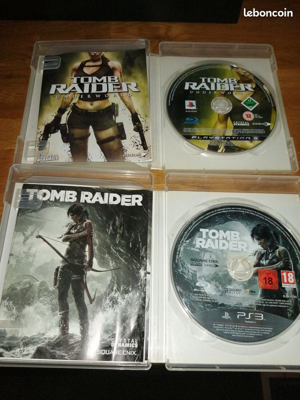 Tomb Raider + Tomb Raider Underworld Pour PS3 - Complets, Disques Sans Rayure