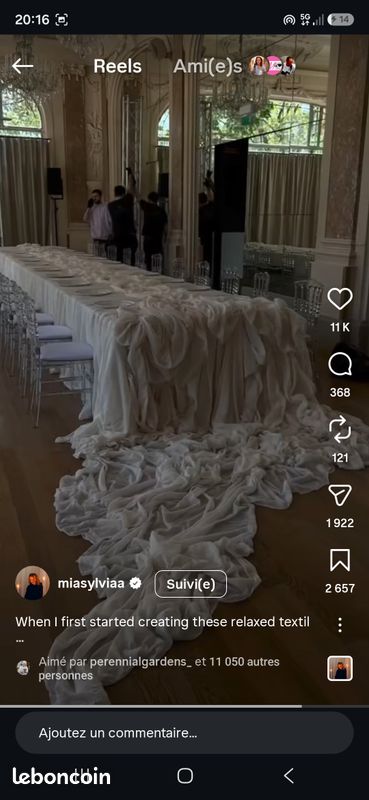 Cherche tissus blanc et écru pour nappe et voilage mariage (image 1)