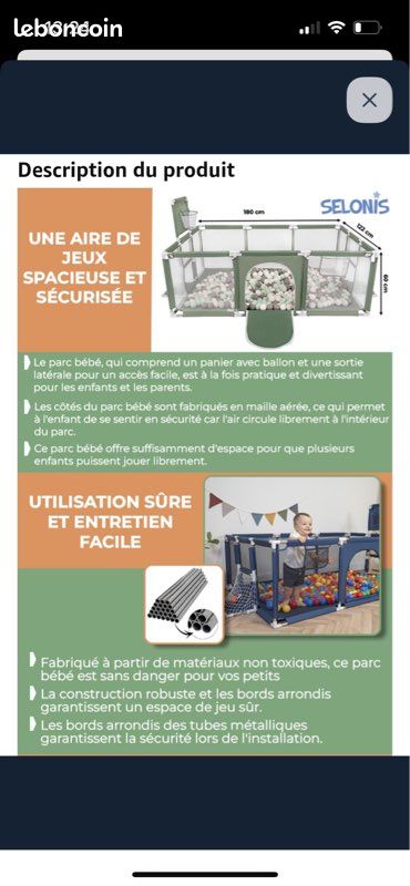 Air de jeux spacieuse et sécurisé (image 3)