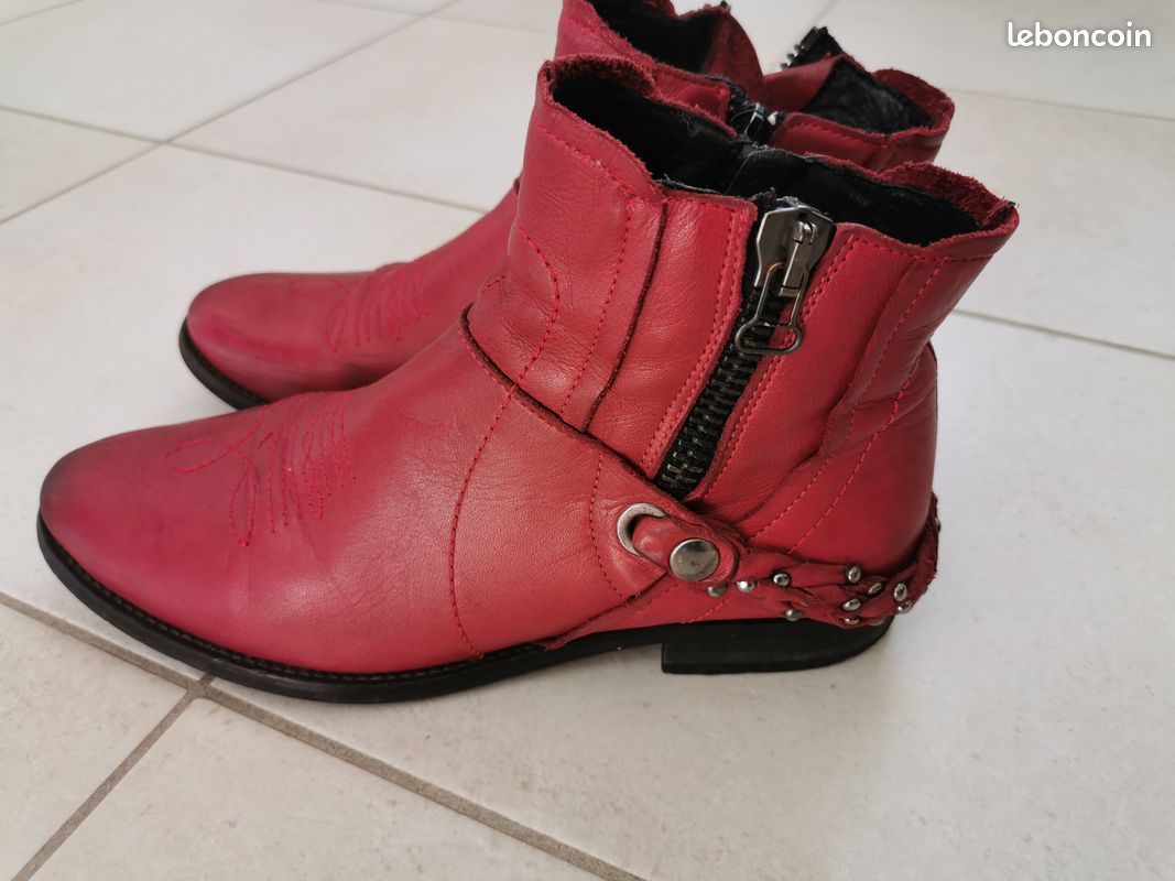 Bottines en cuir femme P39 (image 2)