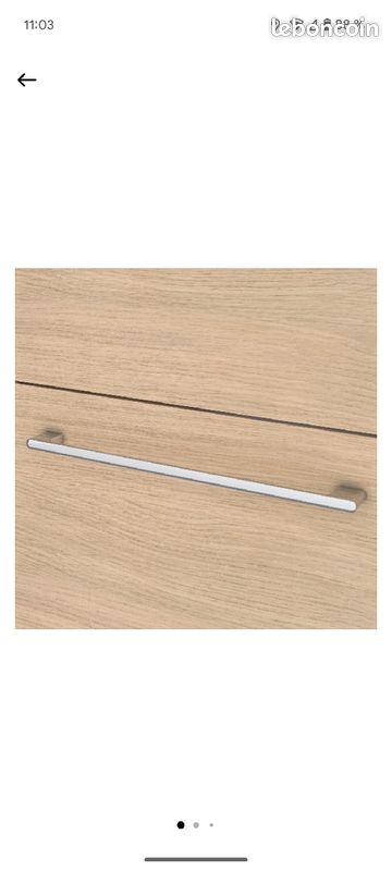 🔶Poignée de meuble INSPIRE Remix chrome brossé l.32cm🔶 (image 3)