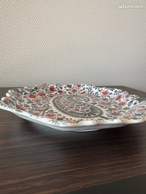 Assiette décorative, petit plat Gien cachemire (image 4)