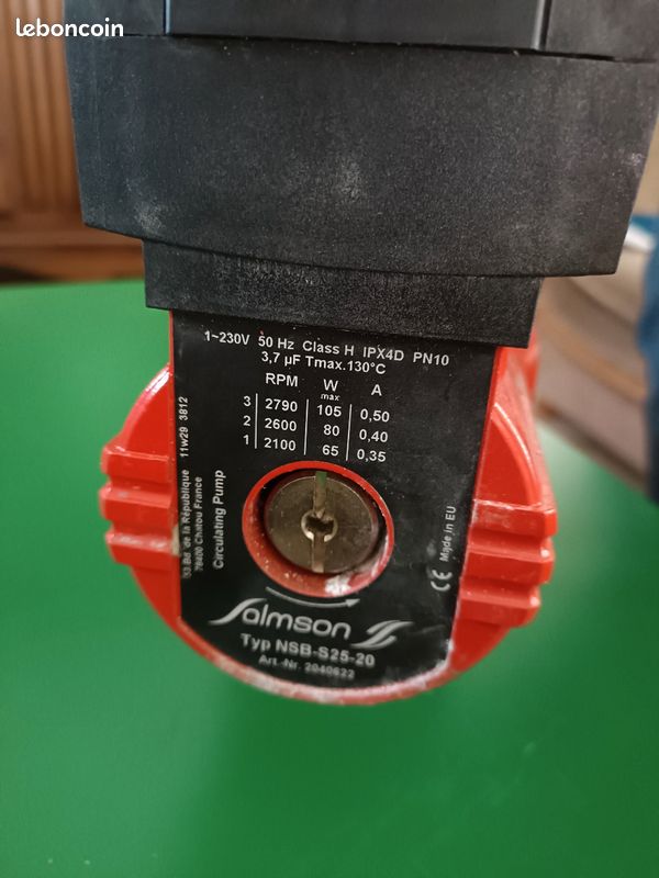 Circulateur Pompe de Circulation SALMSON Priux Home Zoom 60 pour