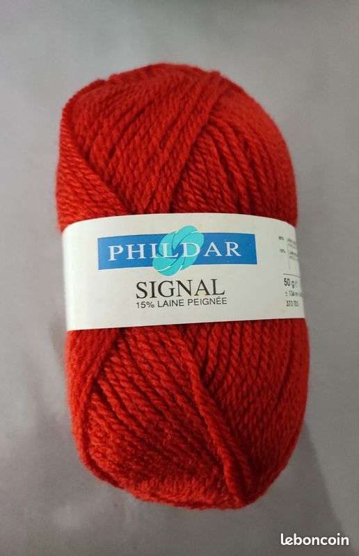 Lot De 10 Pelotes Phildar Couleur Corail - 50% Coton - Neuf
