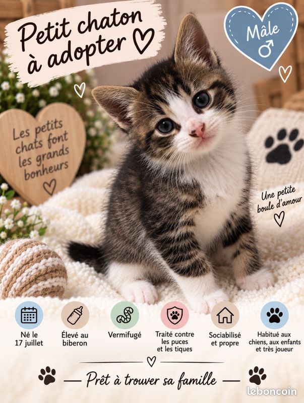 4 petits chatons cherchent leur future famille (image 2)