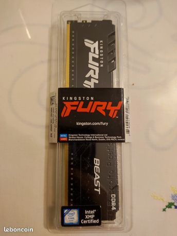 Mémoire RAM PC Bureau Kingston FURY Beast 16Go DDR4 3200MHz (Neuf) 1