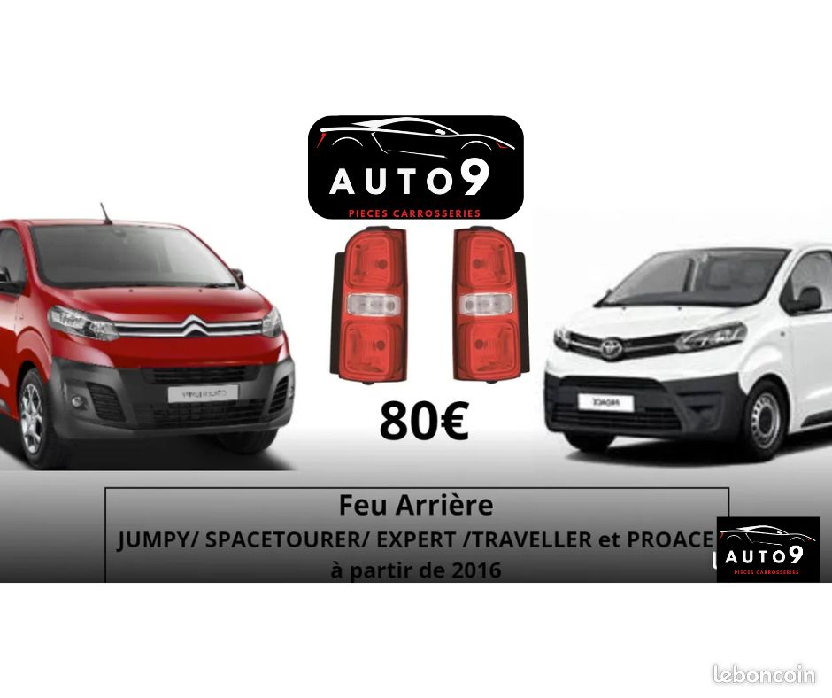 Feux arrière CITROEN Jumpy / PEUGEOT Expert / TOYOTA Pro Ace / FIAT Scudo / OPEL Vivaro - Stock disponible en boutique immédiatement (image 1)