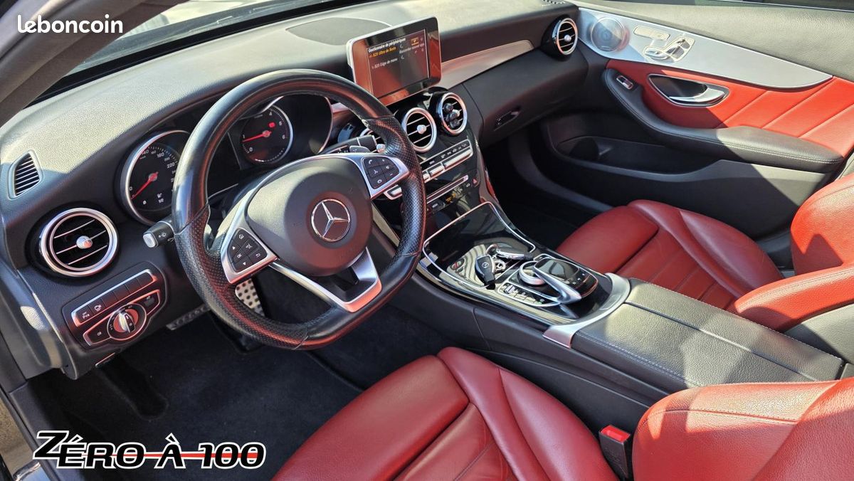 Mercedes Classe C 200 2.1D AMG LINE – AIRMATIC TOIT PANO INTÉRIEUR ROUGE (image 5)