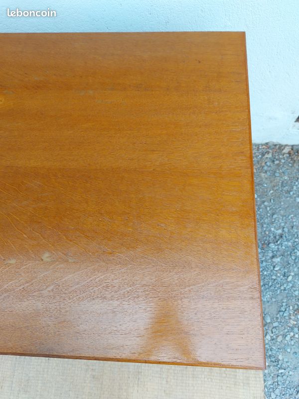 Bureau en bois massif, années 70 (image 7)