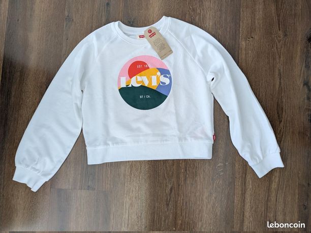 Pull équipage Fille Levi's – Taille L (12/13 Ans) – Neuf Avec étiquettes