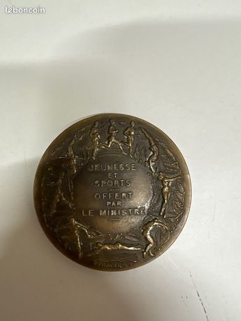 Médaille Française Bronze Jeunesse Et Sports – XXe Siècle – Collection Sport