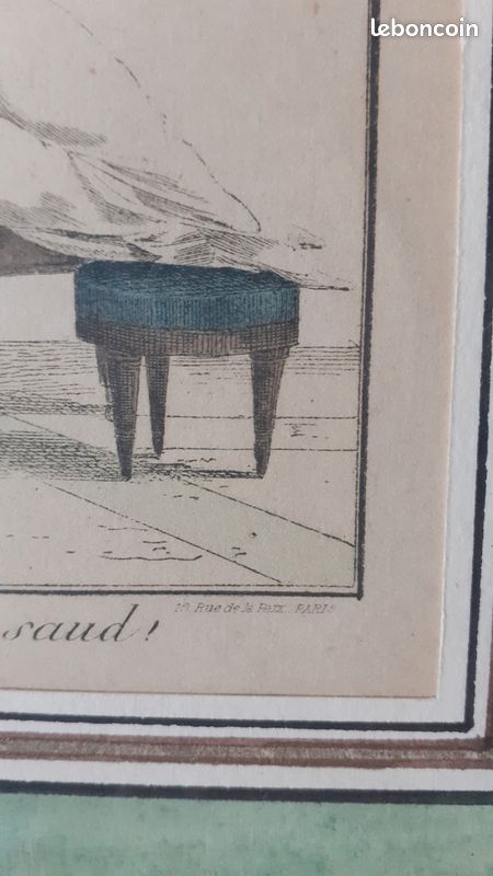 Lot de 2 gravures anciennes encadrées Maquet (image 4)