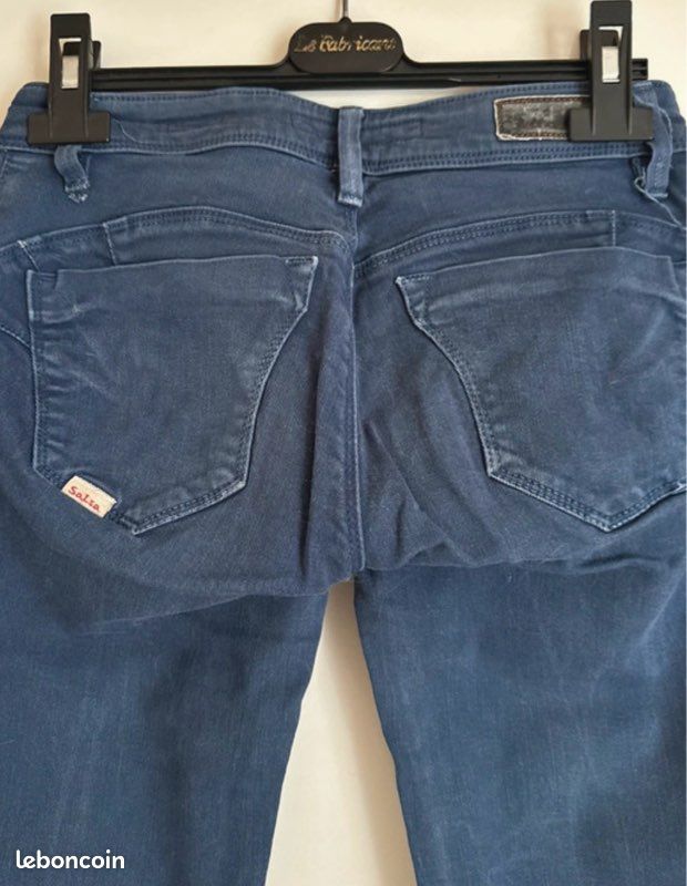 Jean Femme Salsas Skinny Bleu - Taille W28 L30 - Neuf Avec étiquettes - Coupe Slim