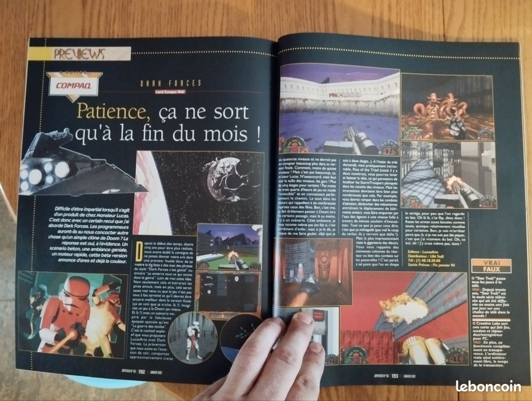 Magazine Joystick N°56 (Janvier 1995) Wing Commander III, Warcraft, Star Wars (image 13)